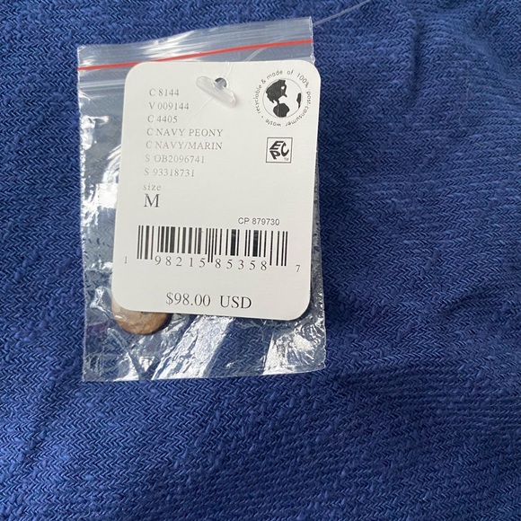 Navy Ruffled Button-Up Blouse and shorts Set - Picture 4 of 4